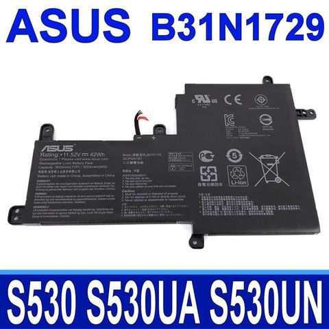 華碩 ASUS B31N1729 3芯 電池 VivoBook S15 S530 S530U S530UA S530UN 11.52V 3653mAh