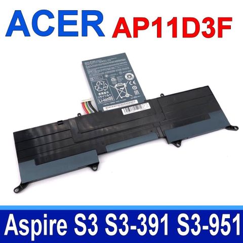 ACER ASPIRE AP11D3F AP11D4F BT00303026 S3 S3-951 S3-391 S3-591 MS2346 原廠6芯內置式 原裝 電池