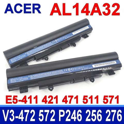 ACER 宏碁 電池 AL14A32 電池 適用 TravelMate P246 P256 P276 P246M P256M P276M Extensa 2509 2510 2510G E5-571 V3-472 V5-572 E5-571G E5-511 E5-571