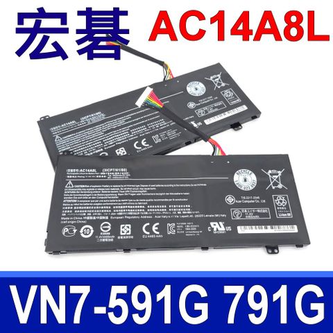 宏碁 ACER 原裝電池 AC14A8L,Aspire V15 V17 Nitro VN7-571,VN7-571G,VN7-591,VN7-591G,VN7-592,VN7-592G,VN7-791,VN7-791G,VN7-792,VN7-792G V15 Nitro,31CP7/61/80蓋子一定要蓋回，螺絲回鎖，不然無法正常使用。
