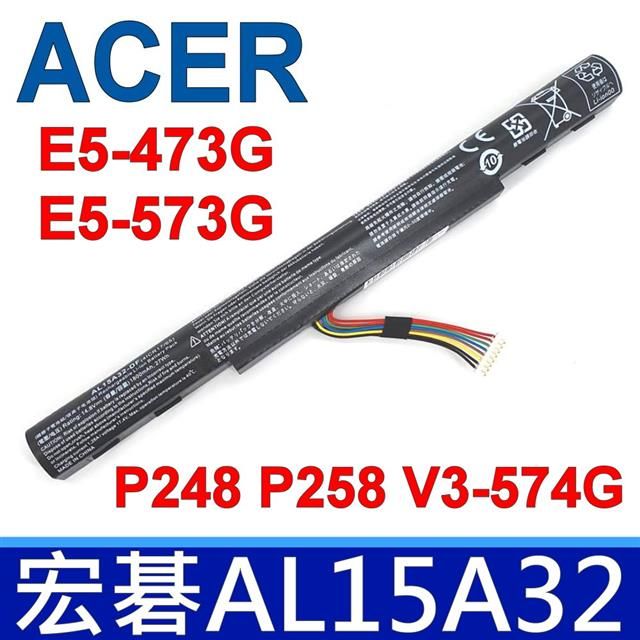 ACER 宏碁  電池- AL15A32, E5-422G,E5-432G,E5-452G,E5-472G E5-474G,E5-491G,E5-522G,E5-532G E5-552G,E5-572G,E5-574G,ES1-420 E5-473G, E5-573G, V3-574G, E5-772G, TMP257, TMPP248, P257,TMP277 Extensa 2511G,2520G,F5-571T,F5-572G