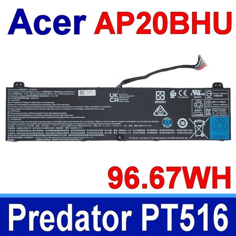 Acer 宏碁 AP20BHU 電池 Predator Triton 500 SE 16 系列 PT516-51S-70TP PT516-51S-71Q2