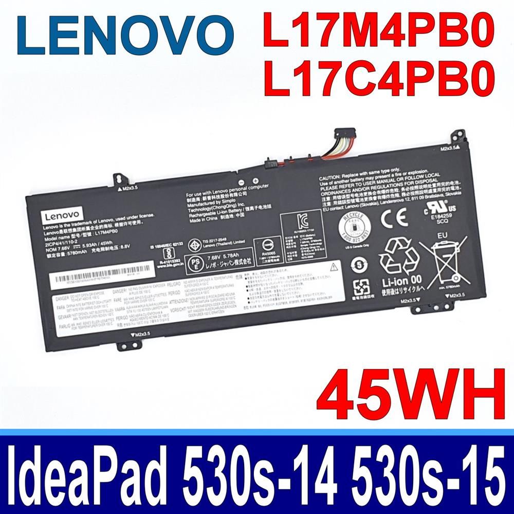 LENOVO 聯想  L17M4PB0 L17C4PB0 45WH 電池