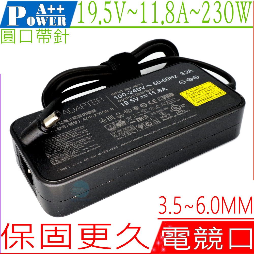 ASUS 華碩  19.5V, 11.8A ,230W 充電器 適用  GL504,GL504G,GL703,GL704,G704,GL504GW, GL504GM,GL504GS GL703GM,G704GW,GL704GMGX502GV,GX531GW,GX701,UX581GV,GX501VI,GX501GS,GX701GX,GX531GS,GX531GM, ZenBook UX581,UX581GV,FX505,G512LU,ADP-230GB B