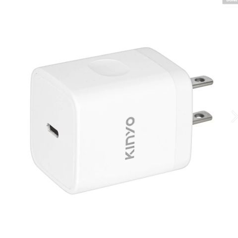 KINYO 單孔PD充電器20W (PDCB-005)