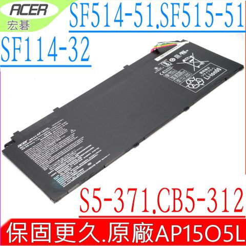 ACER AP15O5L 電池(原廠)-宏碁 AP15O5L,SPIN5,SP513-52N,Aspire S13,S5-371,S5-371T,Chromebook R13 CB5-312T,CB5-312,SWIFT 5 SF514,SF514-51-50YK,SF514-51-53EJ,SF114-32,N17W6,3ICP4/91/91,SF514-14