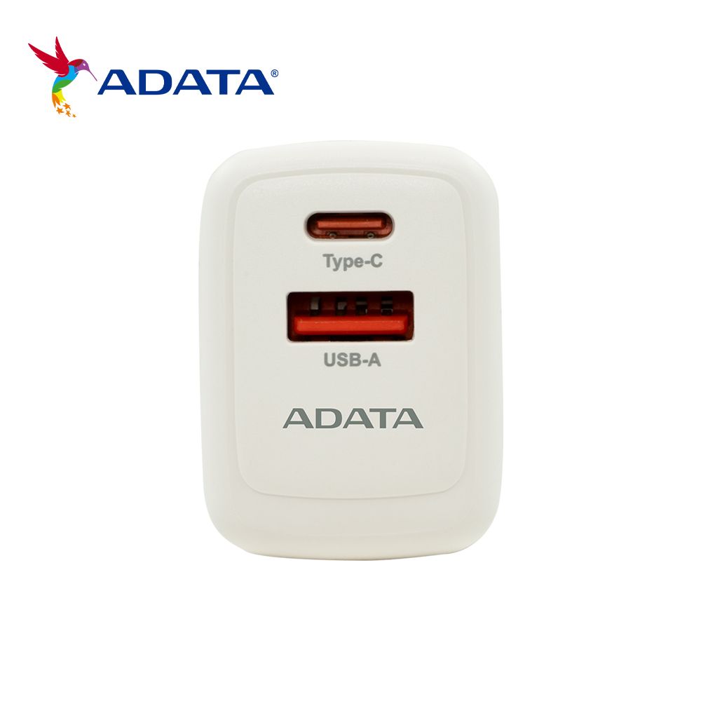 ADATA 威剛  65W超高速GaN雙孔快充充電器 USB+TypeC雙孔輸出