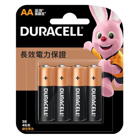 Duracell金頂鹼性電池 3號 AA 4入裝