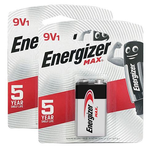 Energizer 勁量 鹼性9V電池2入吊卡裝(9V長效鹼性電池6LF22)