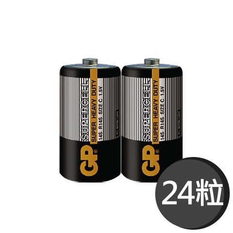 GP 超霸 超級環保2號(C)碳鋅電池24粒裝(1.5V電池)