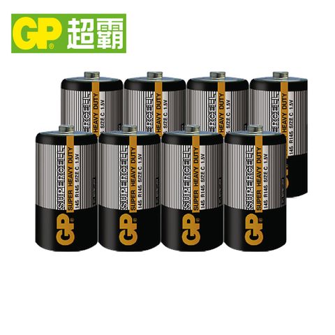 GP 超霸 】超級環保2號(C)碳鋅電池8粒裝(1.5V電池)