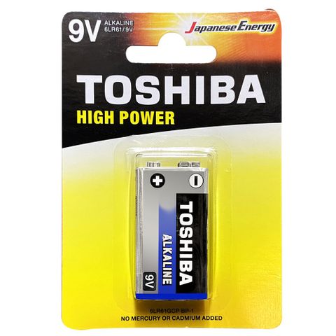 【東芝Toshiba】9V 鹼性電池4入