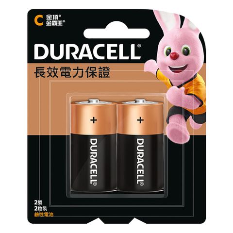 DURACELL金頂鹼性電池 2號電池C 2入裝