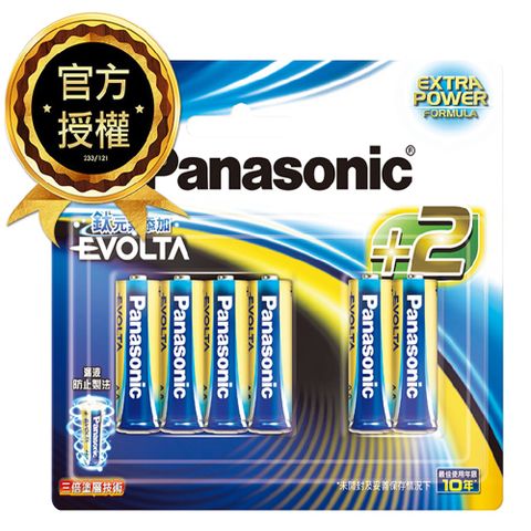 【Panasonic 國際牌】Evolta鈦元素鹼性電池3號(4+2)