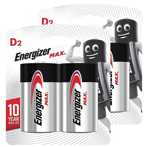 Energizer 勁量 MAX鹼性1號D電池4入(1.5V長效鹼性電池LR20)