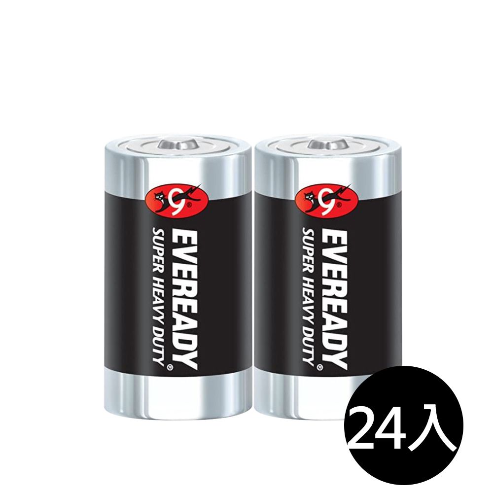 永備 【EVEREADY】1250SW2黑金鋼 碳鋅電池1號(D)24入盒裝(錳乾電池 黑錳電池 乾電池)