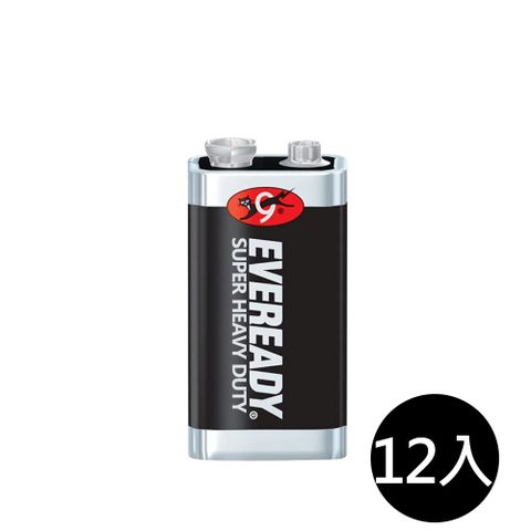 永備 【EVEREADY】1222SW1黑金鋼 碳鋅電池9V 12入盒裝(錳乾電池 黑錳電池 乾電池)