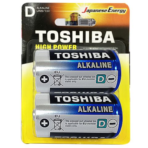 TOSHIBA 東芝 1號(D)鹼性電池4入(LR20 1.5V ALKALINE)