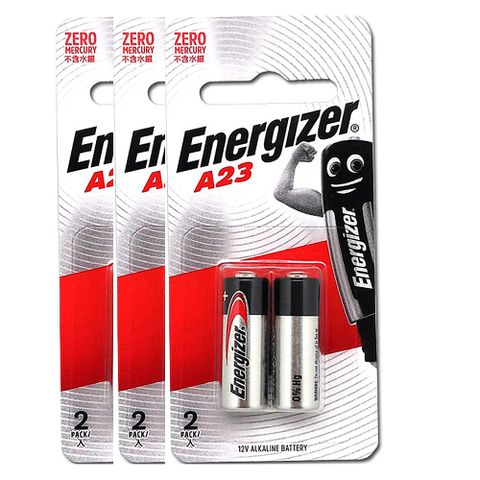 Energizer 勁量 A23汽車搖控器電池6入 吊卡裝(12V鹼性電池)