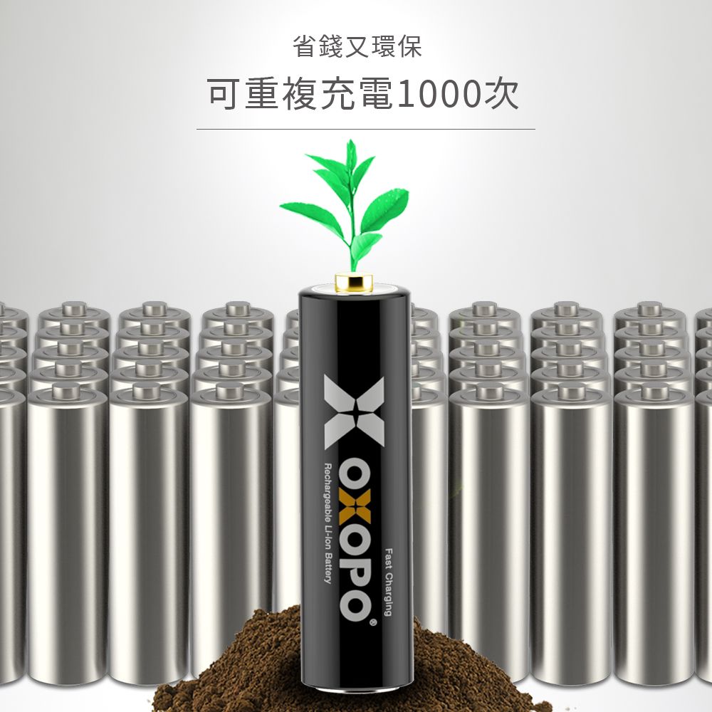 省錢又環保可重複充電1000次Fast ChargingRechargeable - Battery