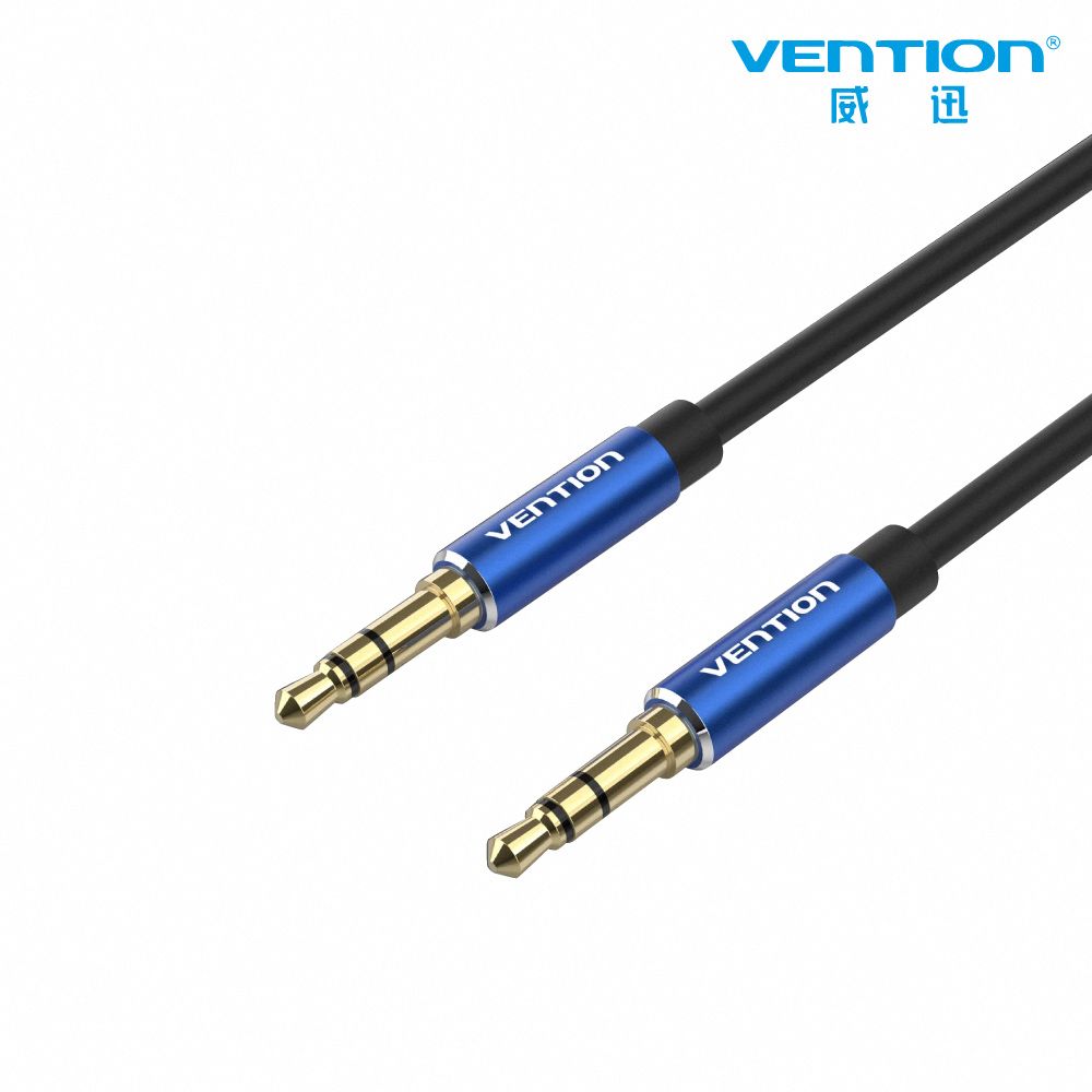 VENTION 威迅   BAX系列 3.5mm 公對公音頻線-鋁合金款 0.5M-藍色