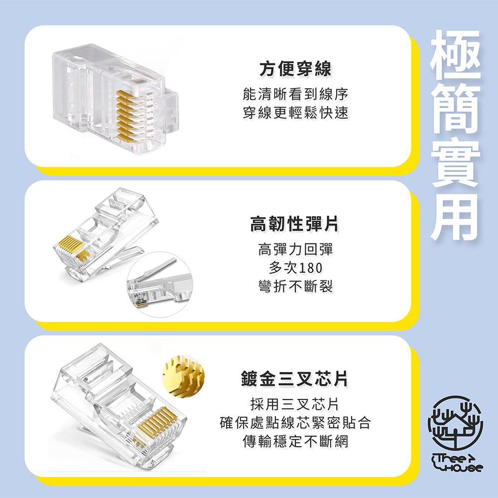  CAT6 8P8C RJ45 網路線水晶頭(20入)(Link-02)