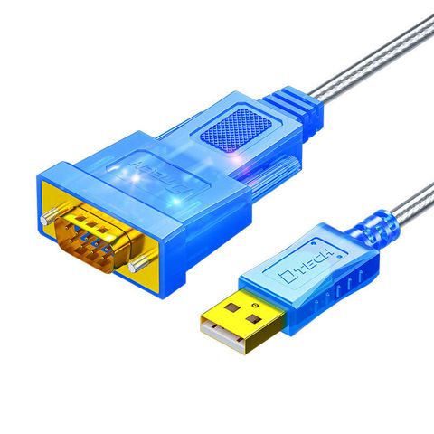 【易控王】1M USB轉RS232轉換線 序列埠線 FT232+ZT213晶片 透明線身(40-750-02-04)
