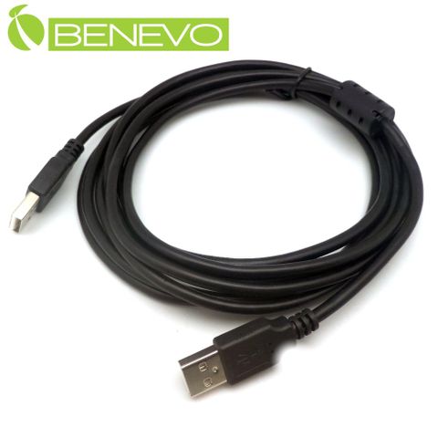 Benevo 3米 USB2.0 A公-A公 高隔離連接線採金屬編織與磁環防干擾設 計 (BUSB0300AMMB)