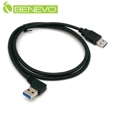 BENEVO右彎型 1M USB3.0公對公雙隔離連接線 (BUSB3100AMMR)
