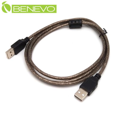 BENEVO專業級 1.5米 USB2.0 A公-A公 訊號連接線，採128編金屬編織與磁環