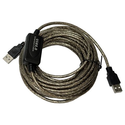 【易控王】USB2.0 / 20米傳輸線 / USB公對公連接線 / 內建磁環 USB公公 (30-719)