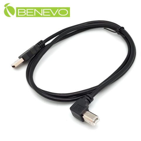 Benevo 左彎型 1米 USB2.0 A公-B公 高速傳輸連接線 (BUSB0100ABML)