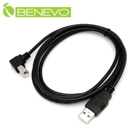 BENEVO上彎型 1.5米 USB2.0 A公-B公 高速傳輸連接線