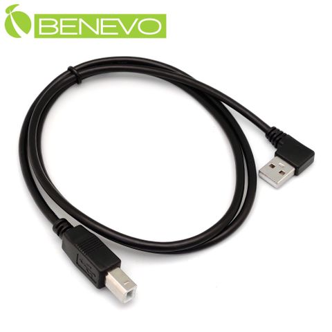 Benevo 右彎型 1米 USB2.0 A公-B公 高速傳輸連接線 (BUSB0100AMRBM)