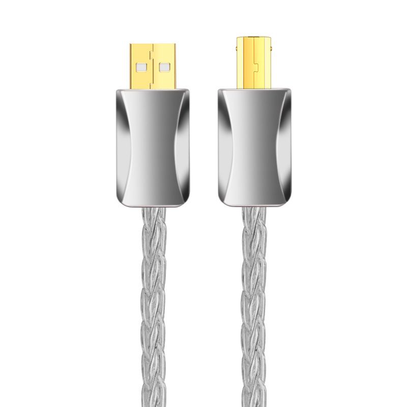 YYTCG 0.5米USB音訊DAC解碼線 AB/AC/BC/CC/Lightning-B 8股純銀利茲編織(30-772)