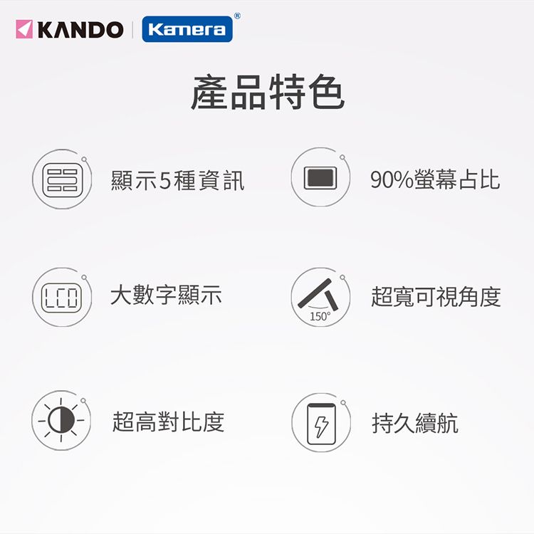 Kamera 佳美能 Kando日式大螢幕 電子式溫溼度計 磁吸 立桌 時間 日期 新潮計時電子鐘 KA5253