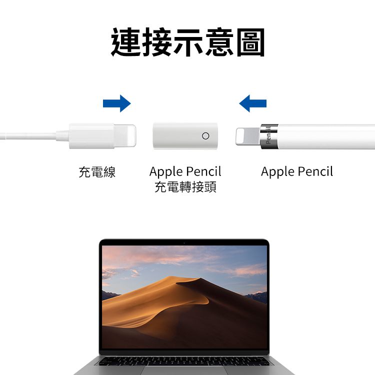 Kamera 佳美能 Apple Pencil 蘋果觸控手寫筆充電 母座對母座 充電延長線材轉接頭 充電轉接頭