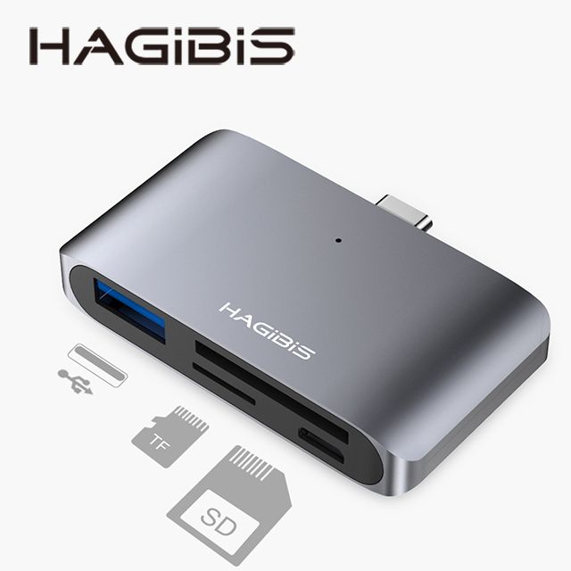 HAGiBiS 海備思 Type-C多功能USB3.0讀卡擴充器(C4APro)