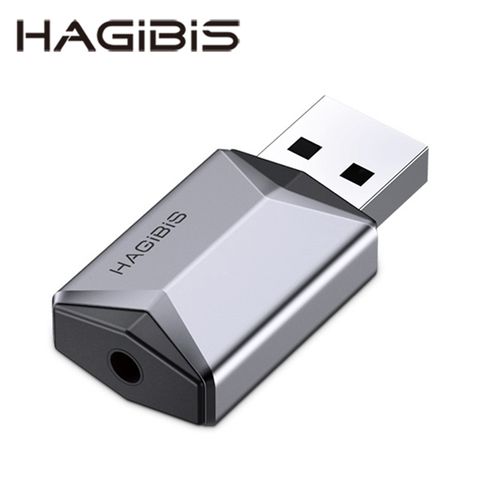HAGiBiS鋁合金USB耳麥合一外接式音效卡（單孔）(MA24)