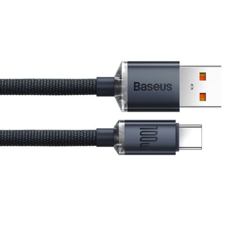 【Baseus 倍思】晶耀 USB-A to Type C 100W 快充數據線 公司貨 黑色