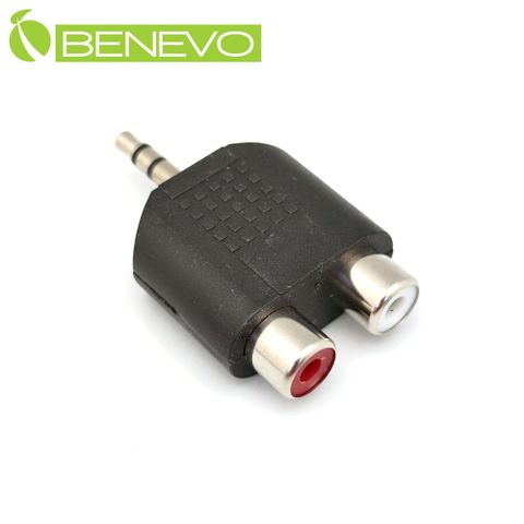BENEVO 3.5mm立體聲(公)轉雙RCA(母)音源轉接 (BAUMAVF2)