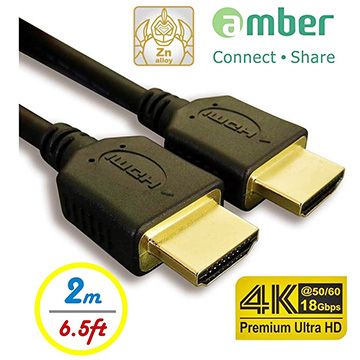 Amber 崴寶 【京徹】4K2K HDMI 鋅合金影音專用螢幕線材丨具HDMI 1.4認證-2M/公尺