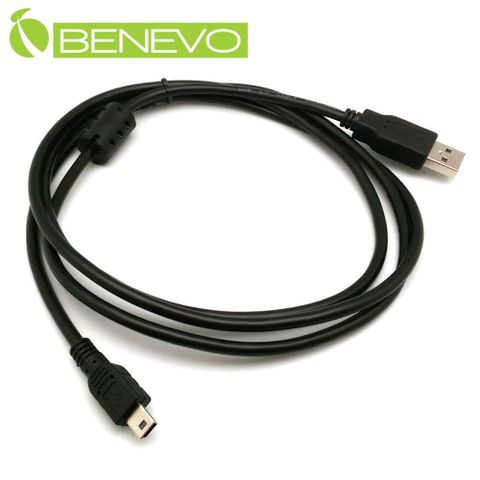 BENEVO 1.5米 USB2.0 A公-Mini B公 高速傳輸連接線 (BUSB0150AMMBMB)
