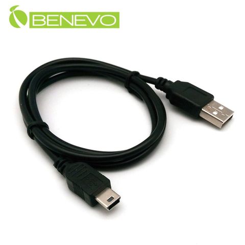 BENEVO 80cm USB A公轉Mini USB公 電源連接線 (BPU0080AMMBM)