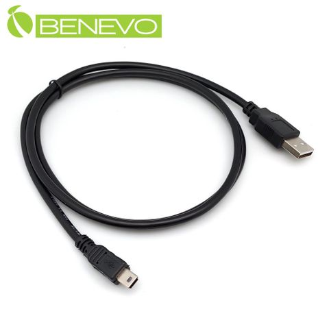 2入組 - BENEVO 1米 USB2.0 A公轉Mini USB(5Pin)公高隔離連接線 (BUSB0100AMMBMB x2)