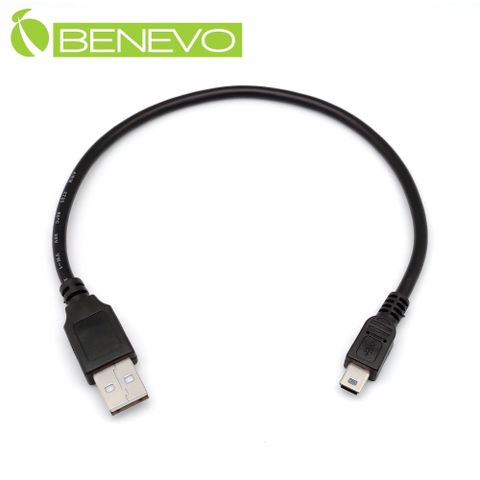 BENEVO 30cm USB2.0 A公轉Mini USB(5Pin)公高隔離連接線 (BUSB0030AMMBMB)