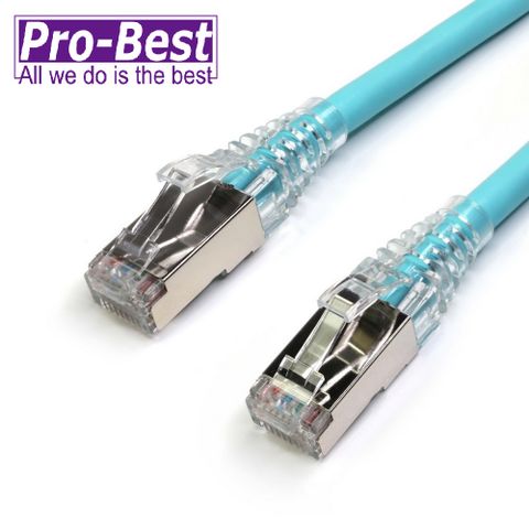 PRO-BEST CAT.6A SFTP 鋁箔編織網雙層隔離網路線 L=3M