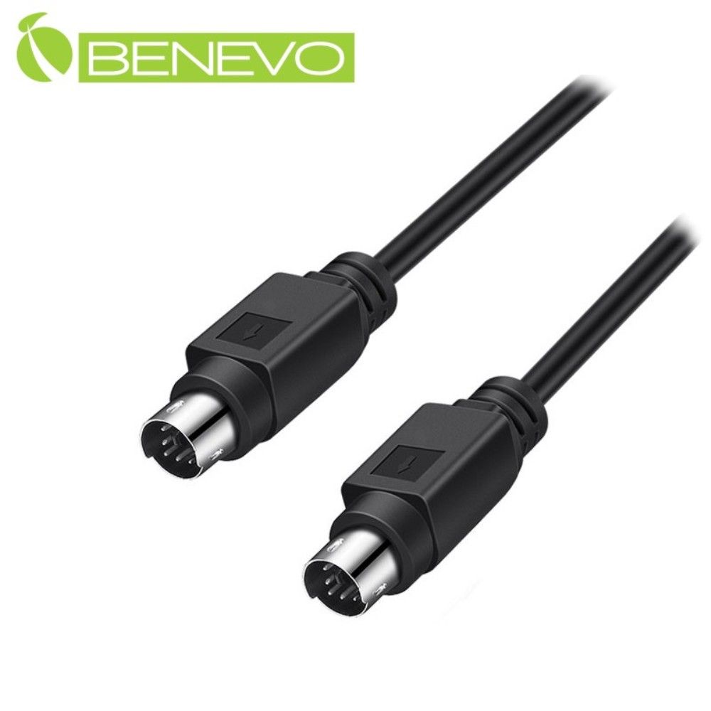 Benevo  5米 PS/2鍵盤滑鼠訊號連接線(公對公) (BPS20500MM黑)