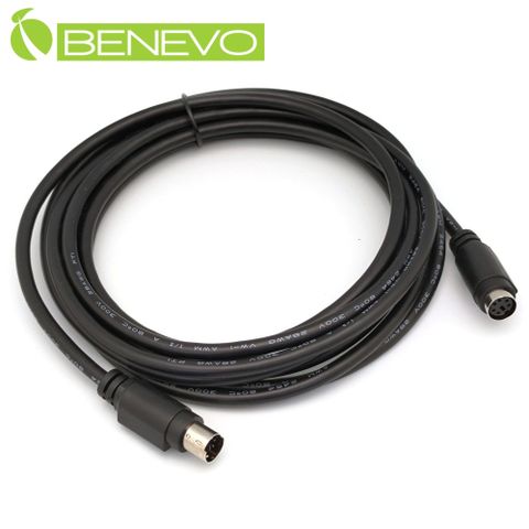 BENEVO 3米 PS/2鍵盤滑鼠訊號延長線(公對母) (BPS20300MF黑)