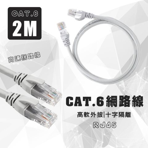 CAT.6 超高速傳輸網路線 RJ45 網路線(2M)